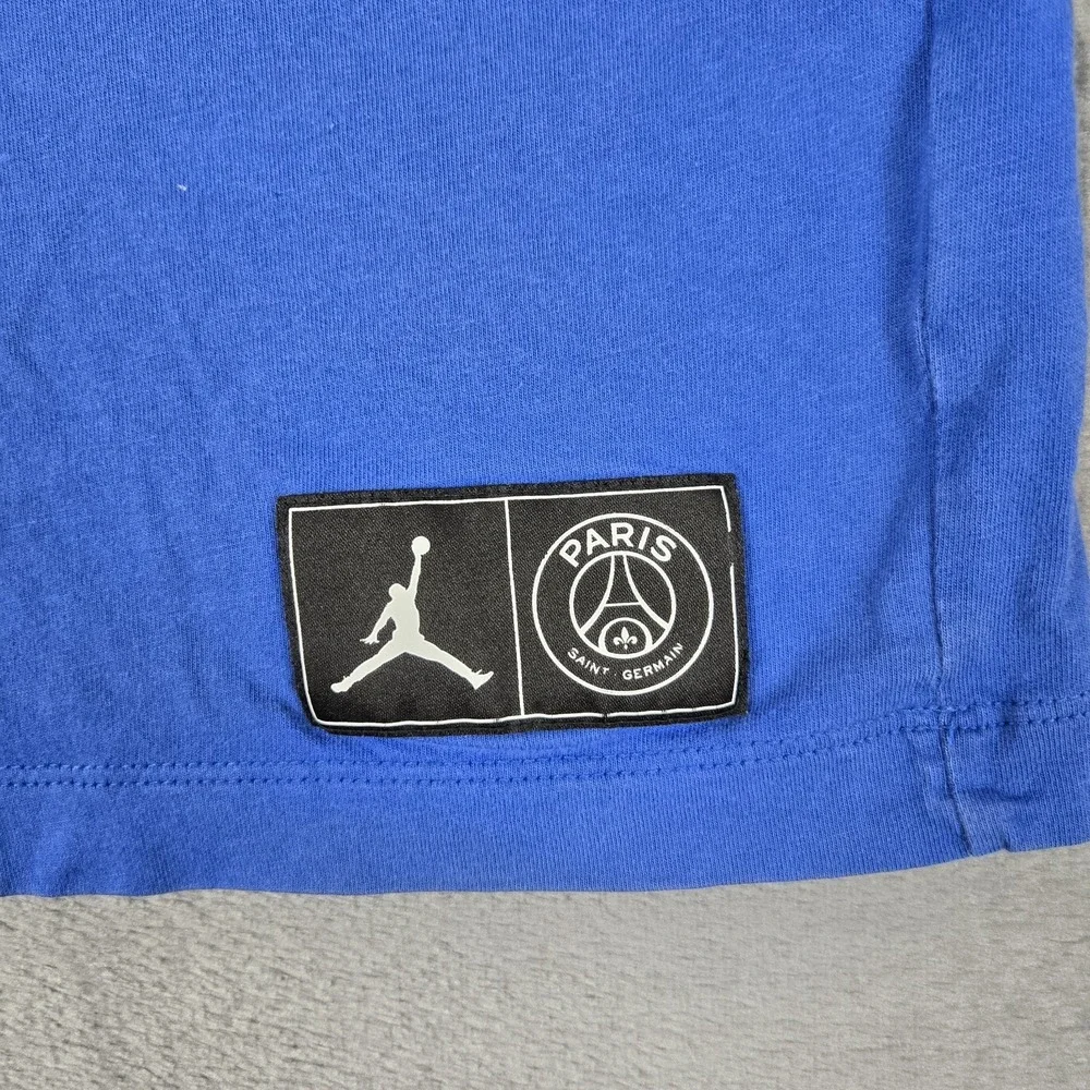 Nike Air Jordan‎ x Paris Saint Germain T-Shirt Mens Small Blue Jumpman Logo